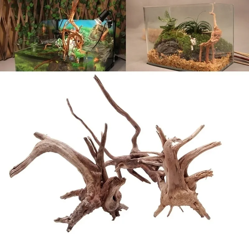 Aquarium Plant Ornament - Natural Tree Trunk Driftwood Aquarium Fish