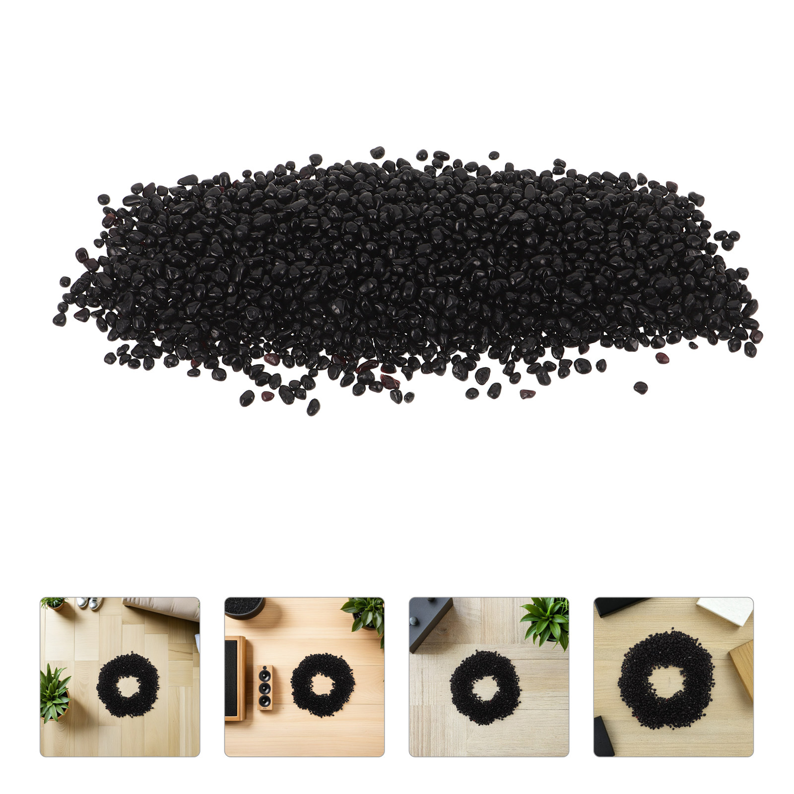 Planted Aquarium With Fish - Black Gravel Aquarium Decoration Small Smooth