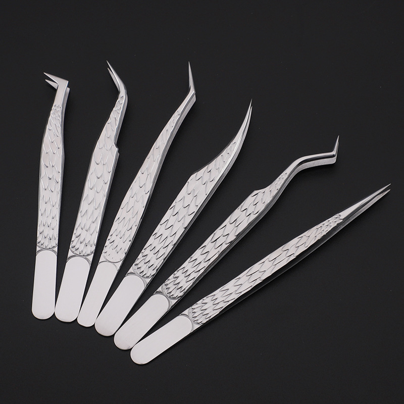 6PCS False Eyelash Tweezers Se - Planted Clip Tweezers review and price