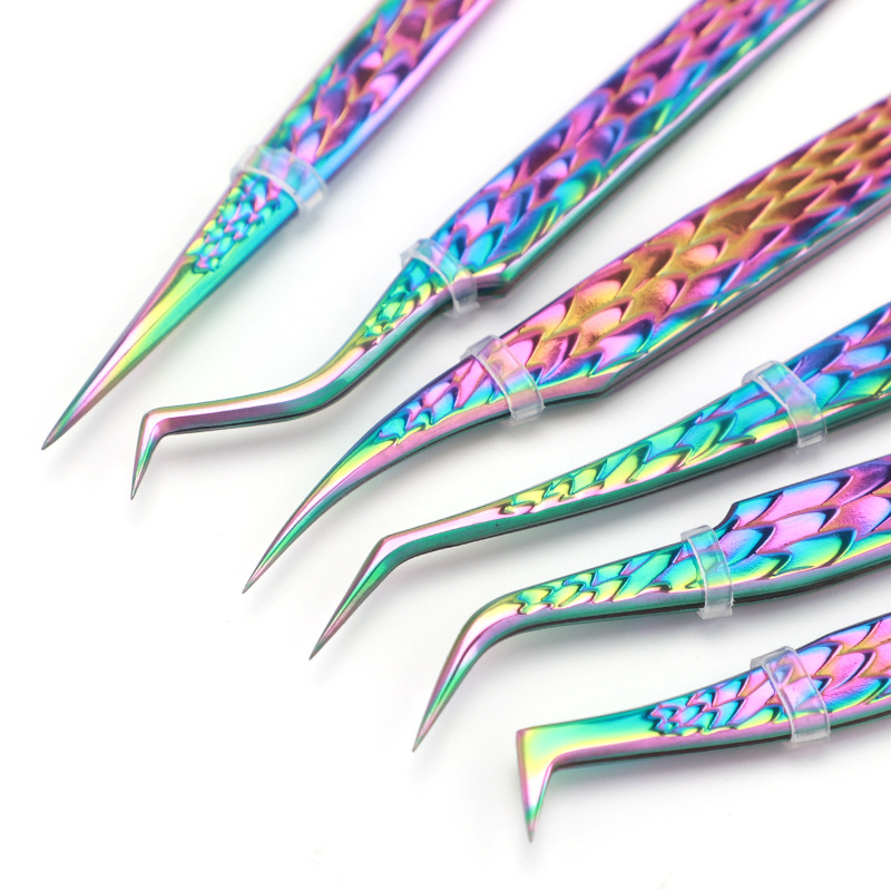 6PCS False Eyelash Tweezers Se - Planted Clip Tweezers review and price