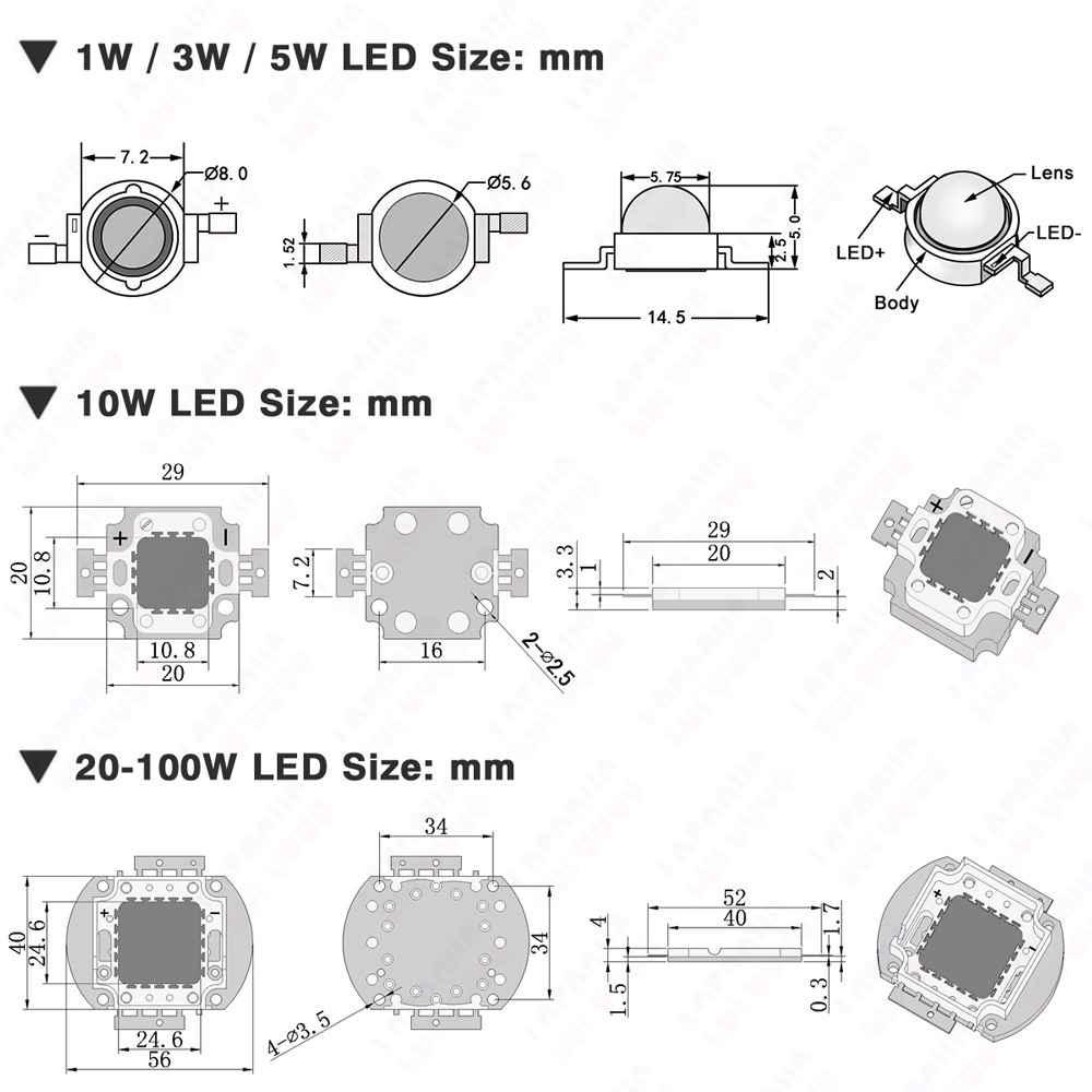 1W 3W 5W 10W 20W 30W 50W 100W  - Aquarium Planted Seeds review and price