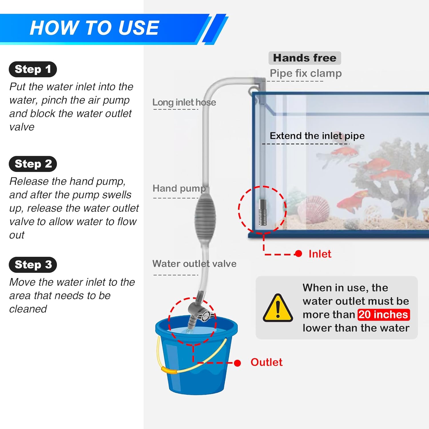 Large Fish Tank Aquarium Sipho - Planted Aquarium Tools review and price