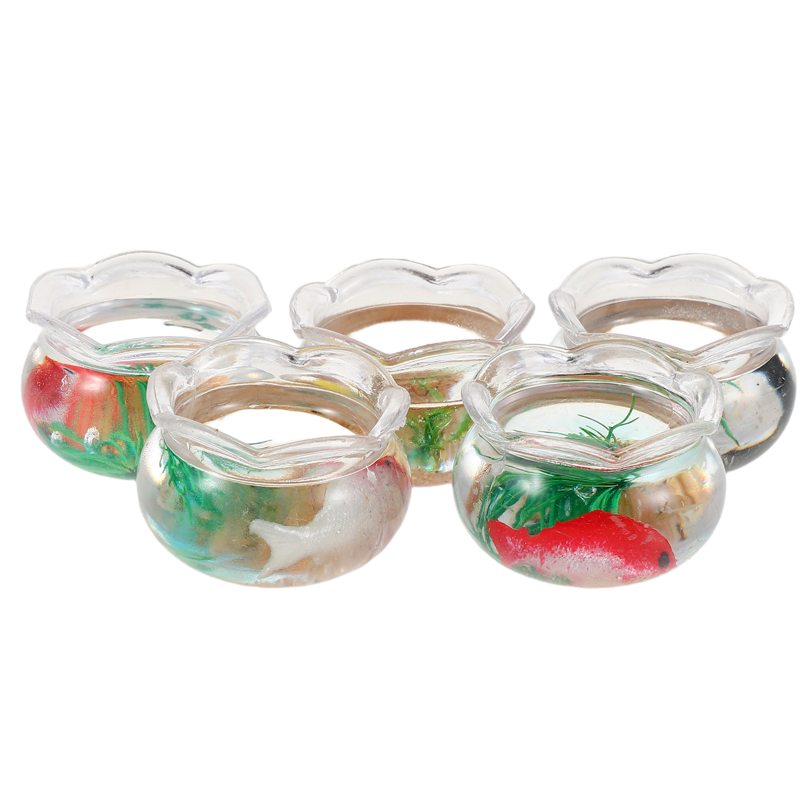 5Pcs Mini Fish Bowl Small Roun - Planted Aquarium With Fish review and price